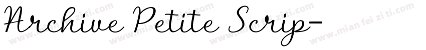 Archive Petite Scrip字体转换